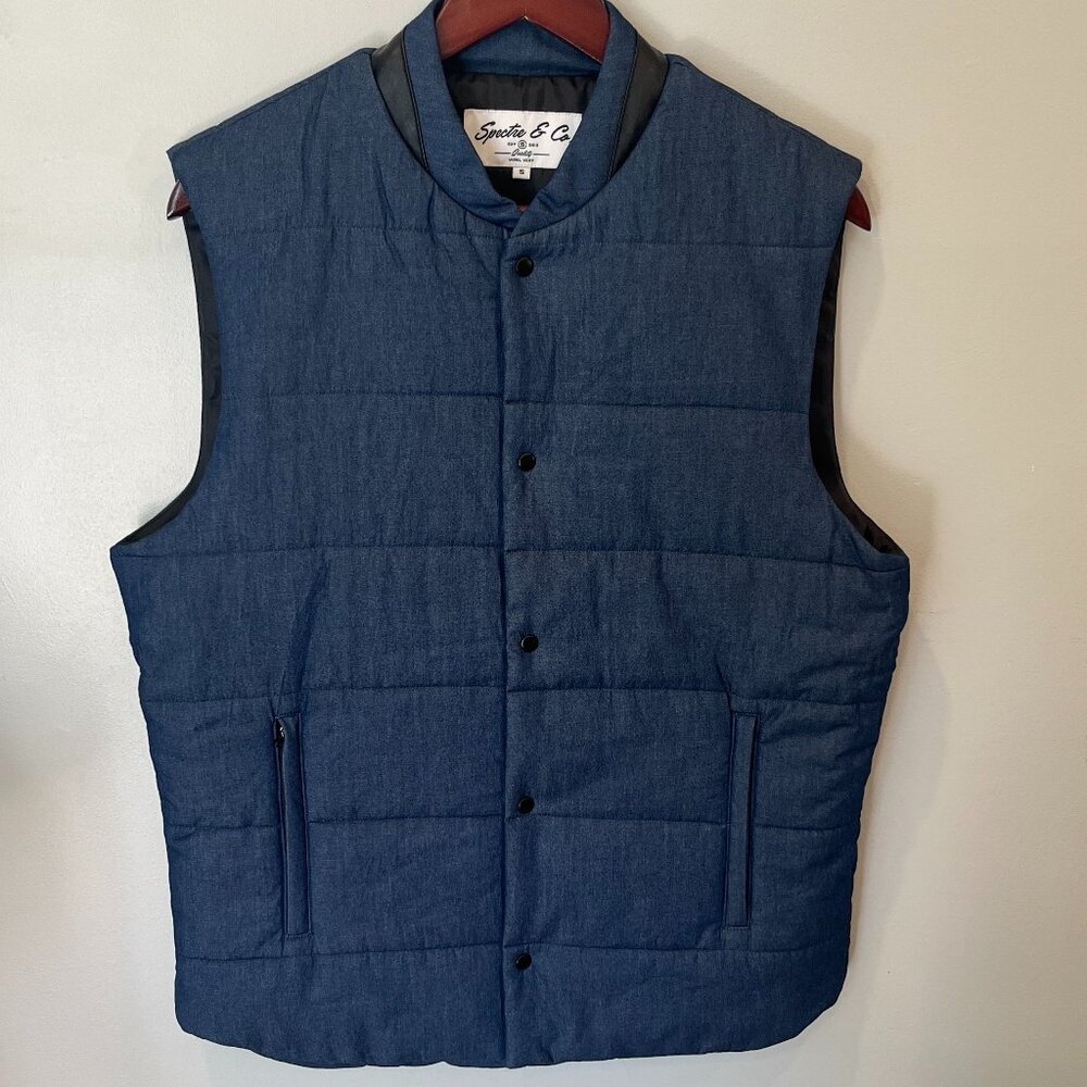 Spectre & Co Men's Blue Cotton Vest Small